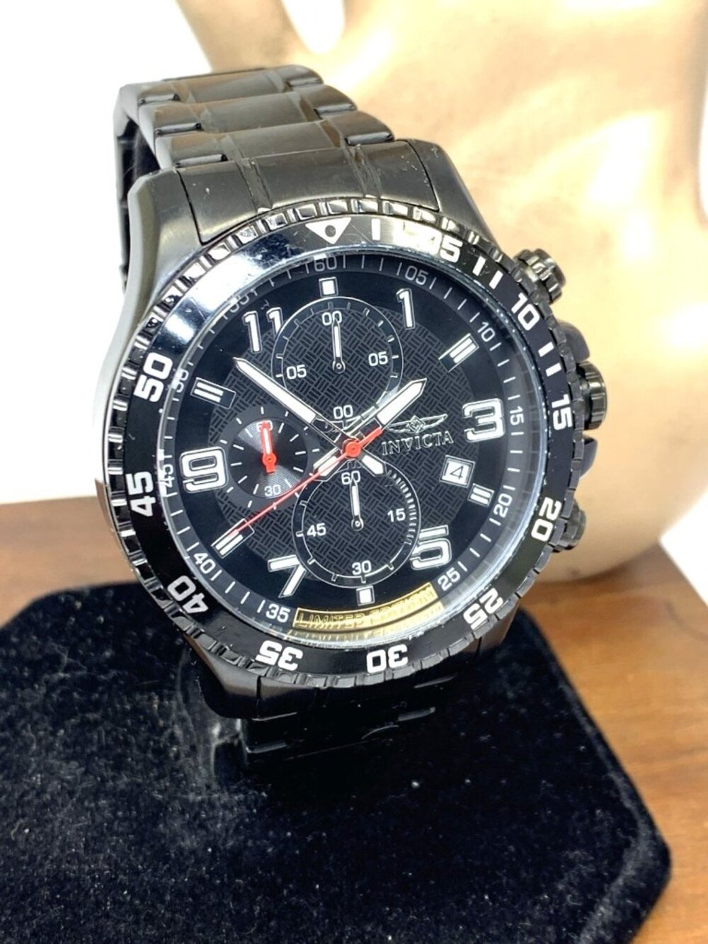Invicta Men's Watch 14885 Specialty Quartz Chronograph Black Stainless Steel